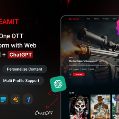 Streamit Laravel v1.2.2 – Movie, TV Show, Video Streaming Platform With Laravel with ChatGPT
